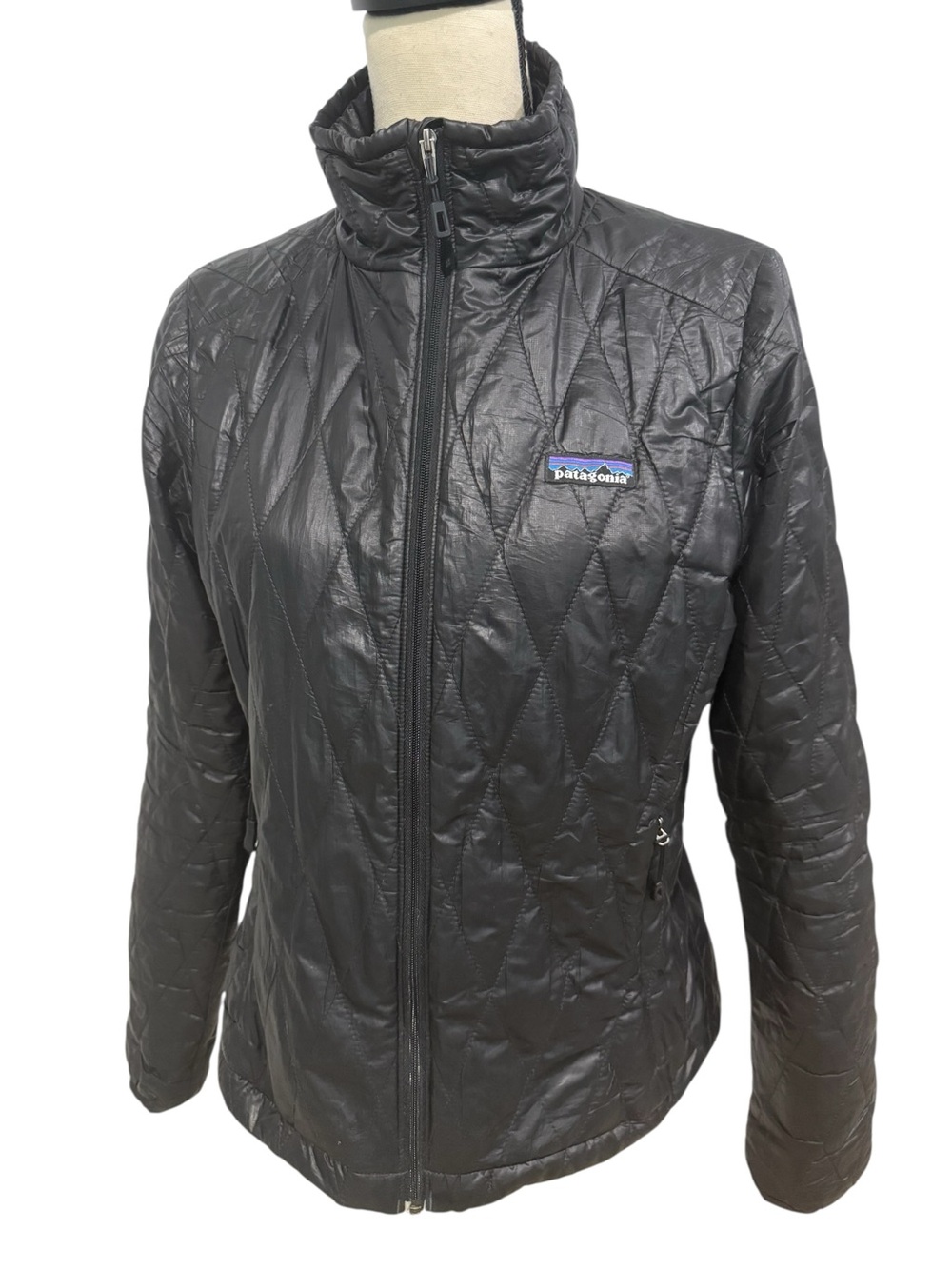 Patagonia Nano Puff Jacket Diamond Quilted Size Small Black